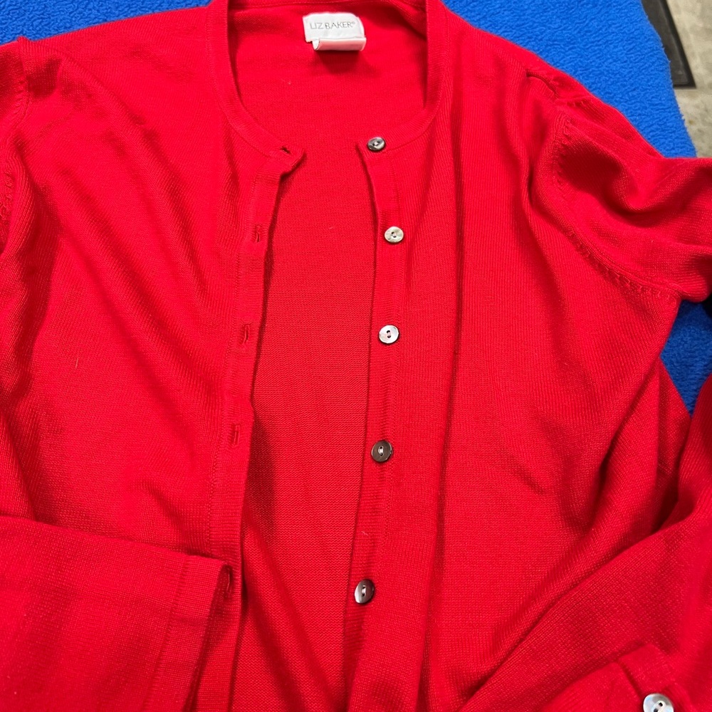 Women’s cardigan, Liz Baker, EUC, size M
